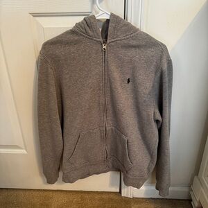 polo zip up hoodie